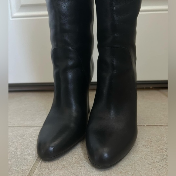 Diane von Furstenberg DVF Gladyss Black Real Leather Knee High Boots size 7.5 - Picture 9 of 9